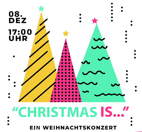 Plakat Weihnachtskonzert mit a cappella Chor Ruhrschrei und All Woman Chor - 2. Advent - Markuskirche Essen-Frohnhausen